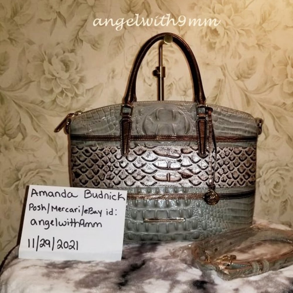 Brahmin Silver Sage York Medium Duxbury